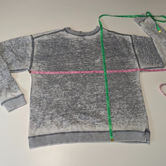chica-d Size Small *Oversized! Gray Burnout Sweatshirt *Medium, Large - Picture 9 of 11